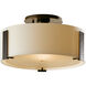 Impressions 1 Light 11.8 inch Dark Smoke Semi-Flush Ceiling Light