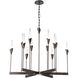 Lilium 12 Light 38.3 inch Modern Brass Chandelier Ceiling Light
