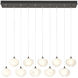 Ume 10 Light 44.7 inch Dark Smoke Pendant Ceiling Light in Frosted, Standard