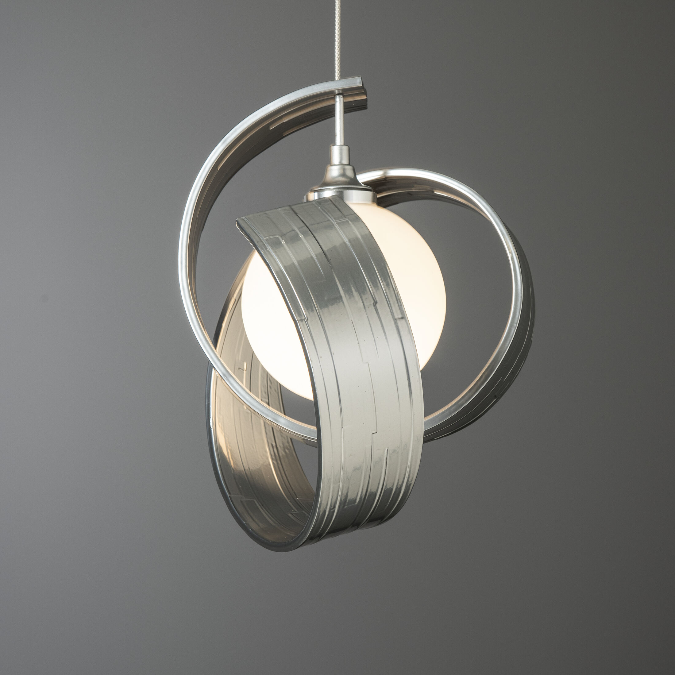 Riza 1 Light 9.1 inch Sterling Mini Pendant Ceiling Light