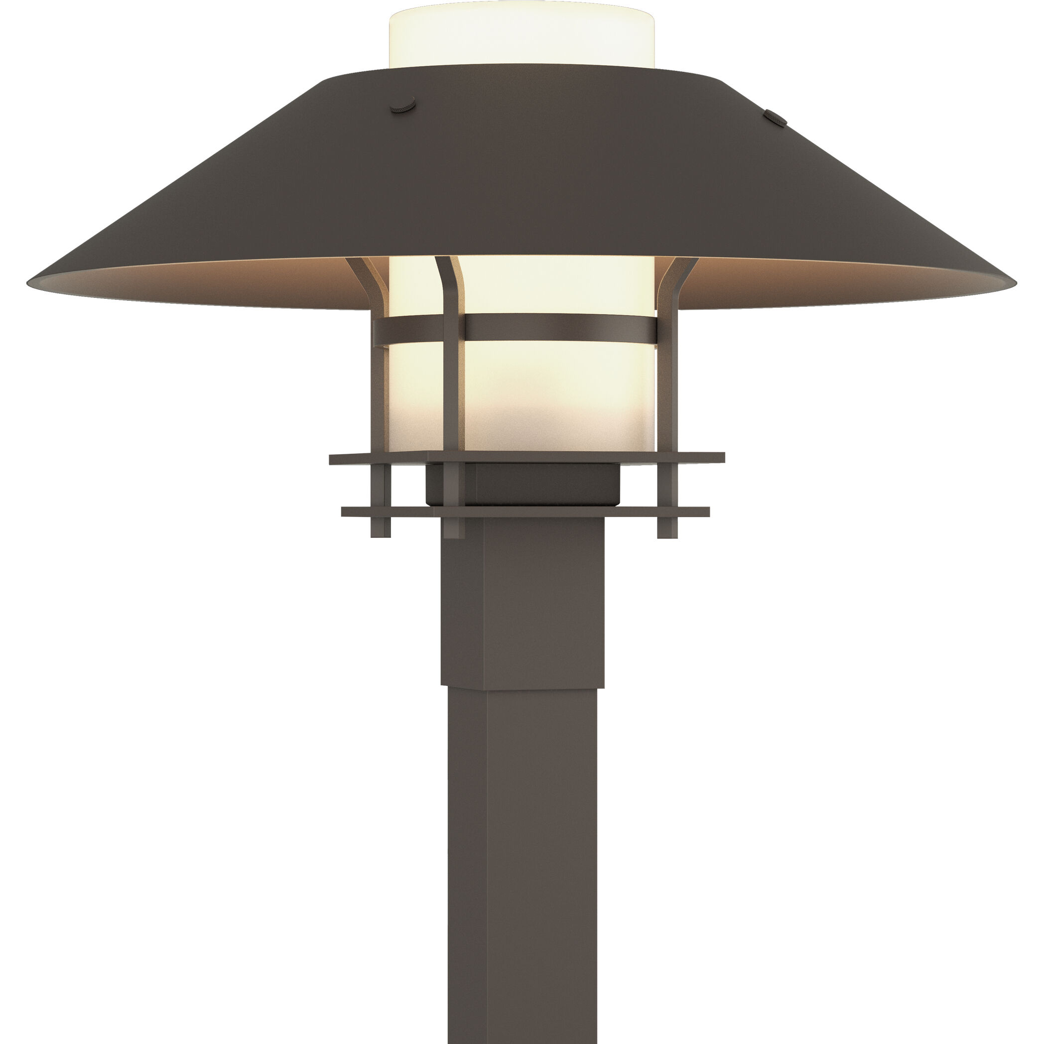 Henry 1 Light 15.8 inch Coastal Dark Smoke and Coastal Dark Smoke Outdoor Post Light in Opal