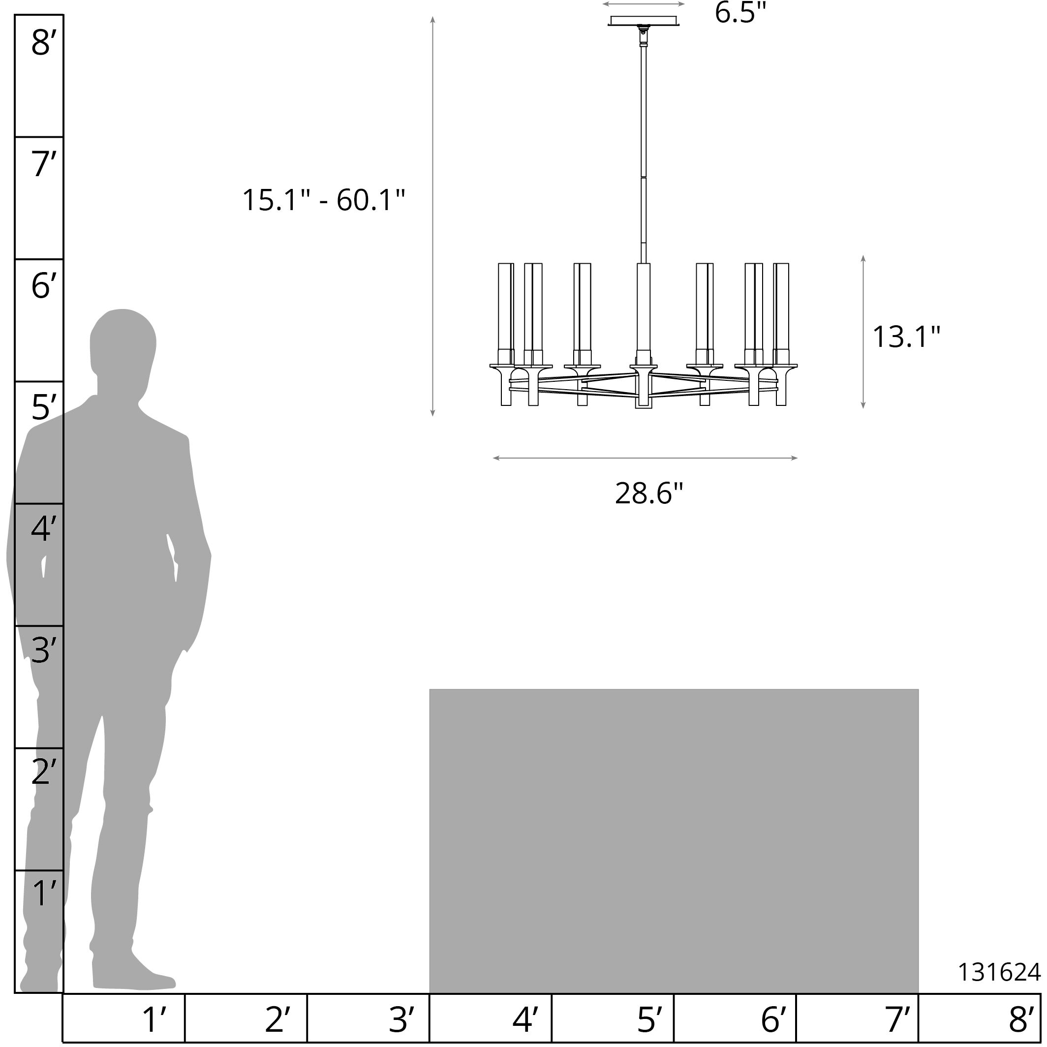Truss 7 Light 28.6 inch Modern Brass Chandelier Ceiling Light