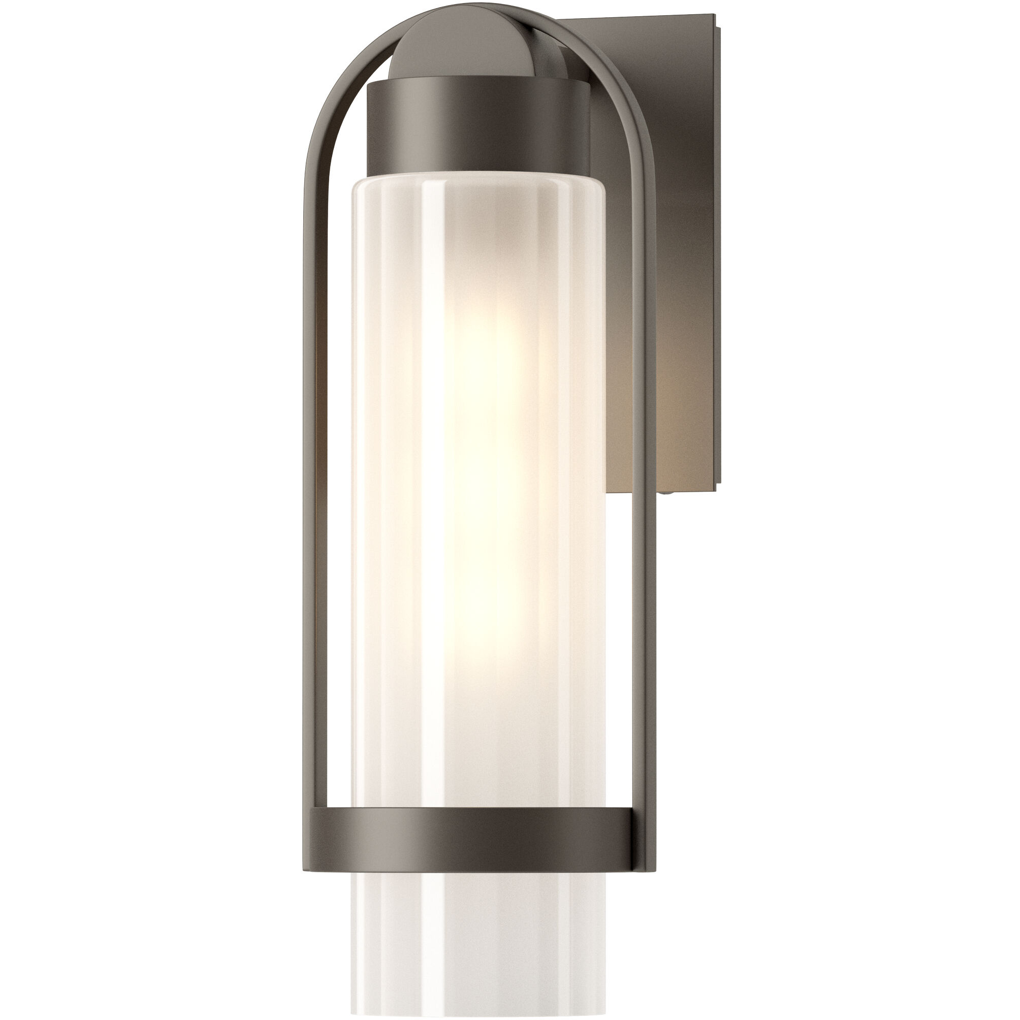 Alcove 1 Light 15.8 inch Coastal Dark Smoke Outdoor Sconce in Frosted, Small