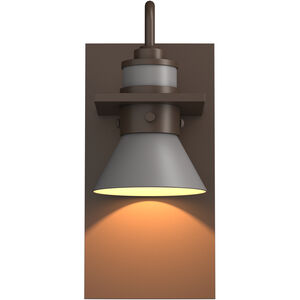 Erlenmeyer 1 Light 11.3 inch Coastal Bronze and Coastal Burnished Steel Outdoor Sconce in Coastal Bronze/Coastal Burnished Steel