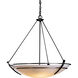 Presidio Tryne 3 Light 35.1 inch Black Large Scale Pendant Ceiling Light in Opal, Large Scale
