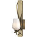 Flora 1 Light 4.8 inch Modern Brass Sconce Wall Light in Opal