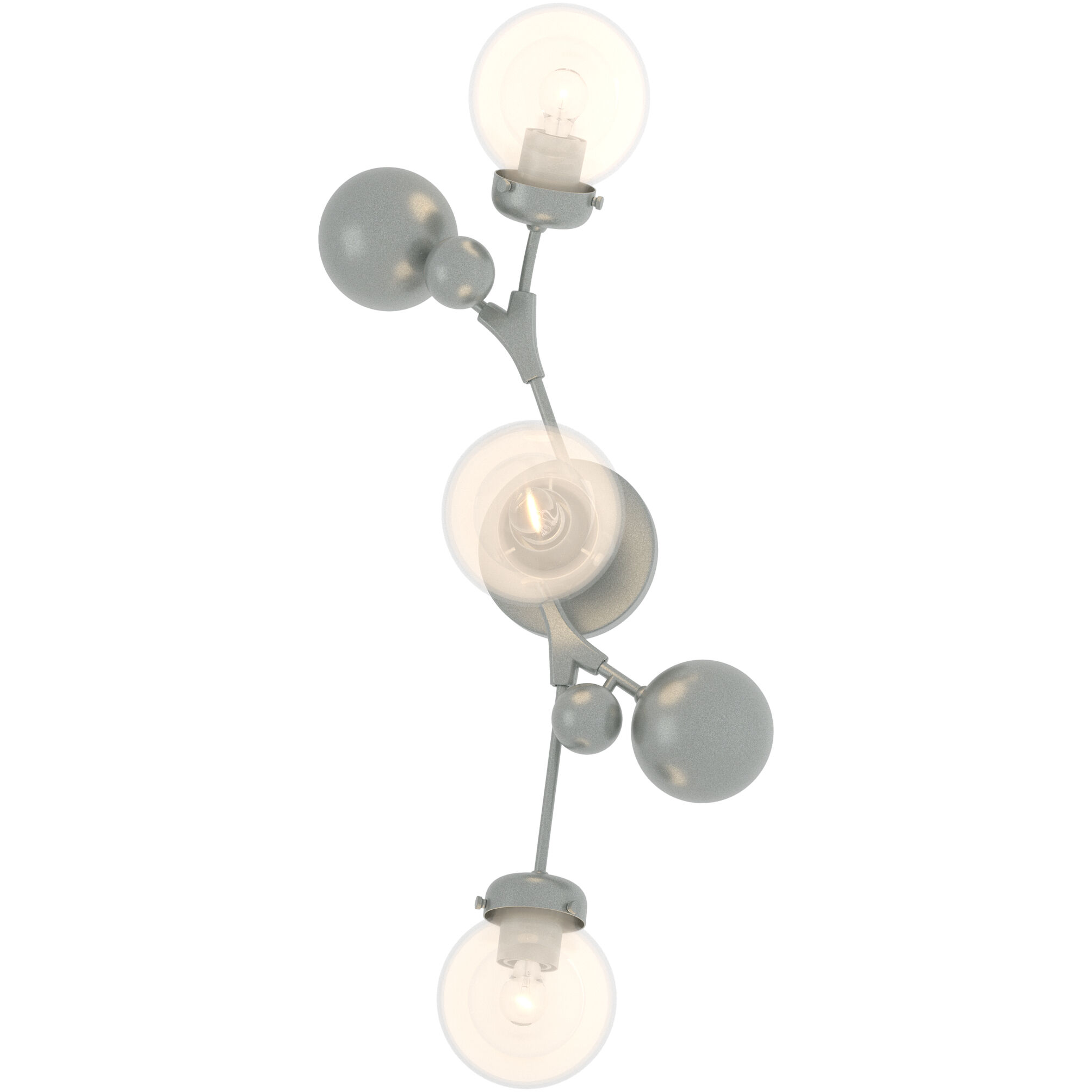 Sprig 3 Light 12.9 inch Vintage Platinum Sconce Wall Light in Opaline
