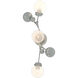 Sprig 3 Light 12.9 inch Vintage Platinum Sconce Wall Light in Opaline