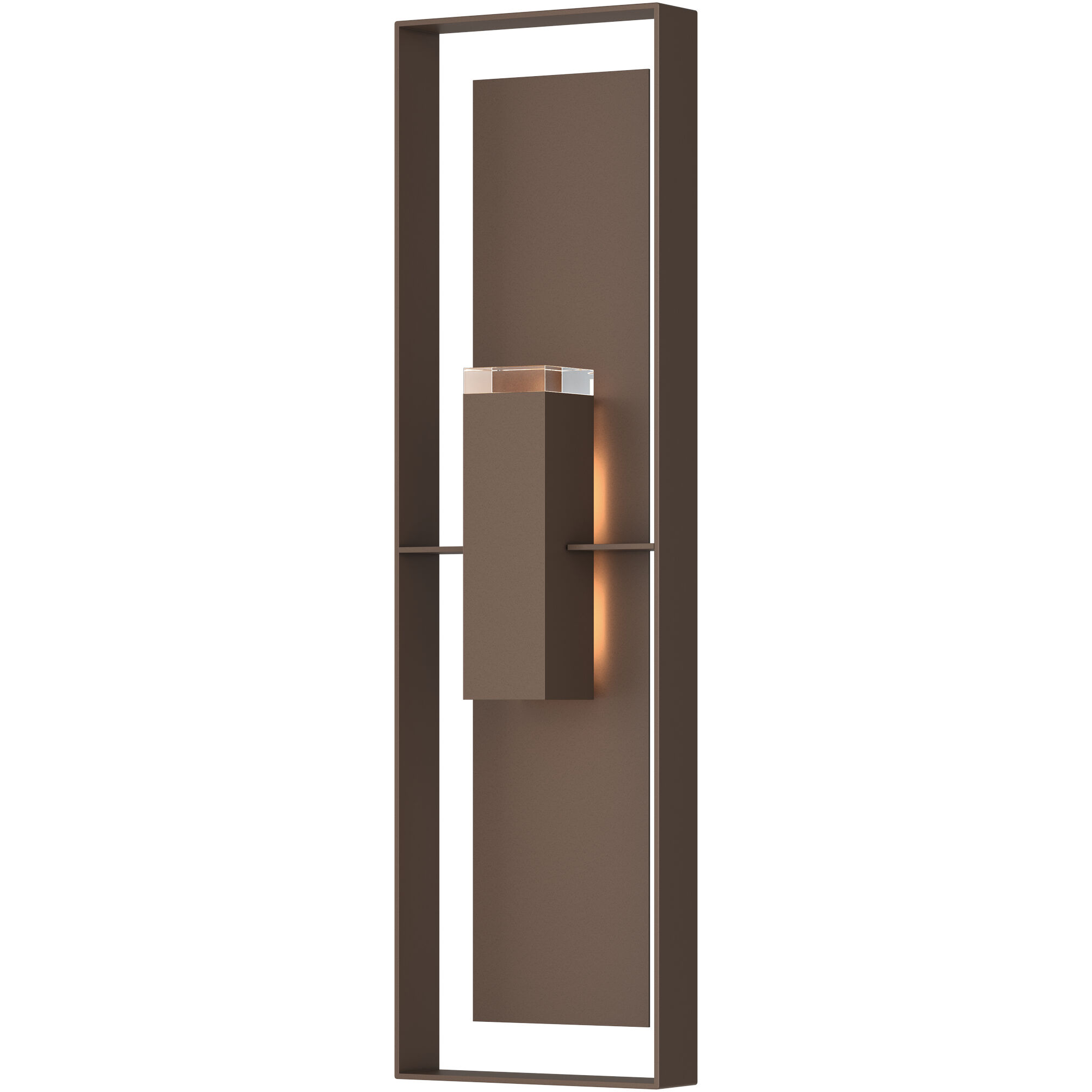 Shadow Box 2 Light 45 inch Coastal Bronze and Coastal Bronze Outdoor Sconce, Extra Tall