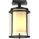 Meridian 1 Light 7.7 inch Coastal Black Outdoor Semi-Flush