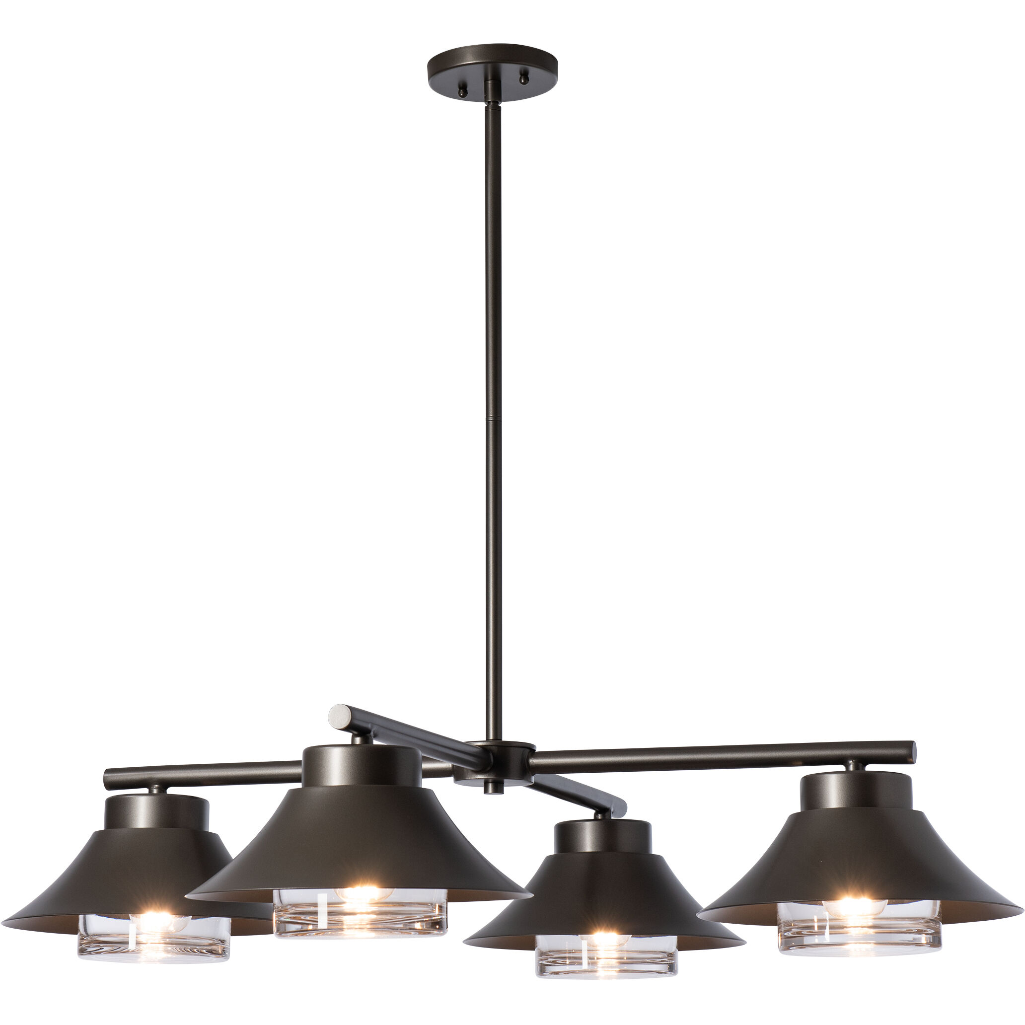 Stowe 4 Light 38.2 inch Coastal Oil Rubbed Bronze Outdoor Pendant