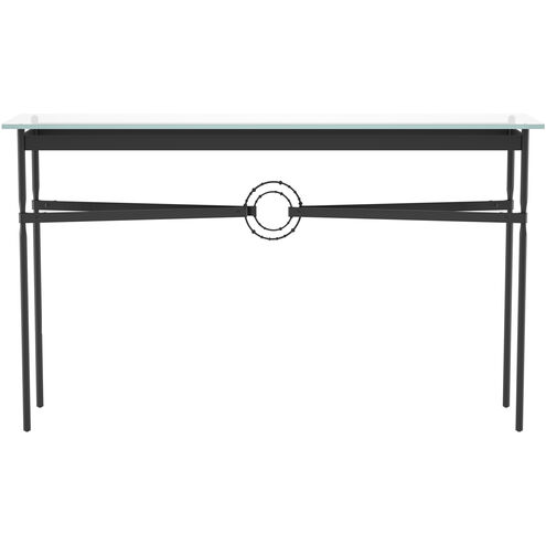 Equus 54 X 14 inch Black and Black Console Table in Leather Black