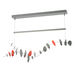 Lily LED 41.1 inch Vintage Platinum and Satin Red Pendant Ceiling Light in Vintage Platinum/Satin Red