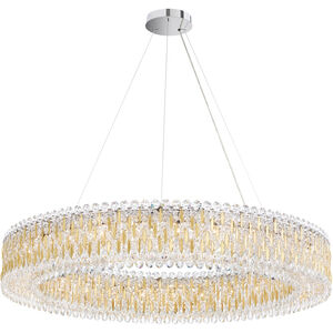 Sarella 27 Light 48 inch Antique Silver Pendant Ceiling Light in Swarovski