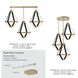 Art & Alchemy Aspen LED 22.5 inch Black Pendant Ceiling Light in Black Leather with Alabaster