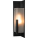 Summit 1 Light 27.3 inch Coastal Black Outdoor Sconce in Frosted, Medium
