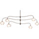 Ume 6 Light 58.6 inch Bronze Pendant Ceiling Light in Frosted, Large