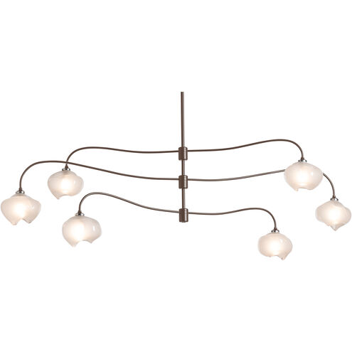 Ume 6 Light 58.6 inch Bronze Pendant Ceiling Light in Frosted, Large