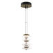 Cairn LED 6 inch Modern Brass Mini Pendant Ceiling Light, Large