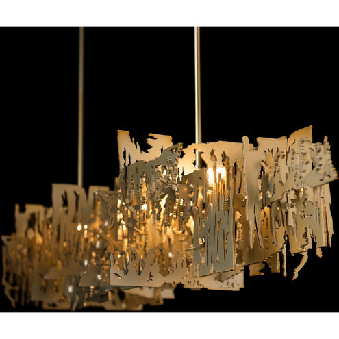 Brutus 6 Light 63 inch Modern Brass Pendant Ceiling Light, Large