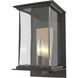 Kingston 1 Light 12.1 inch Coastal Natural Iron and Translucent Soft Gold Outdoor Sconce in Coastal Natural Iron/Translucent Soft Gold, Medium