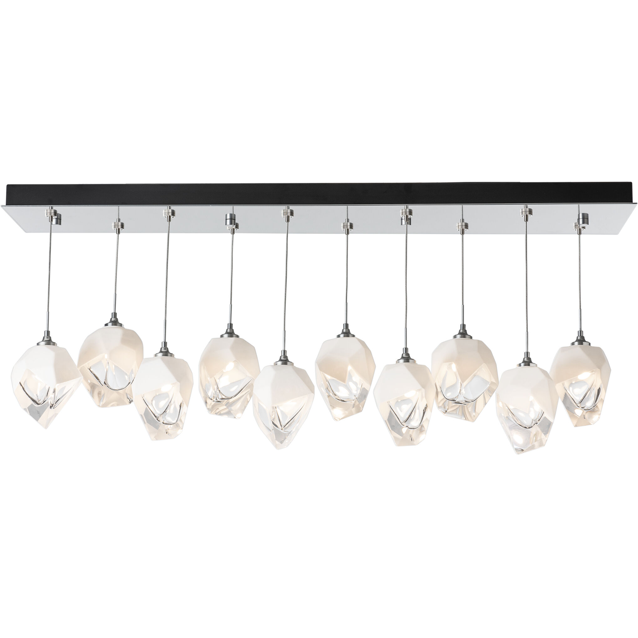 Chrysalis 10 Light 8.5 inch Sterling Pendant Ceiling Light in White Crystal, Small