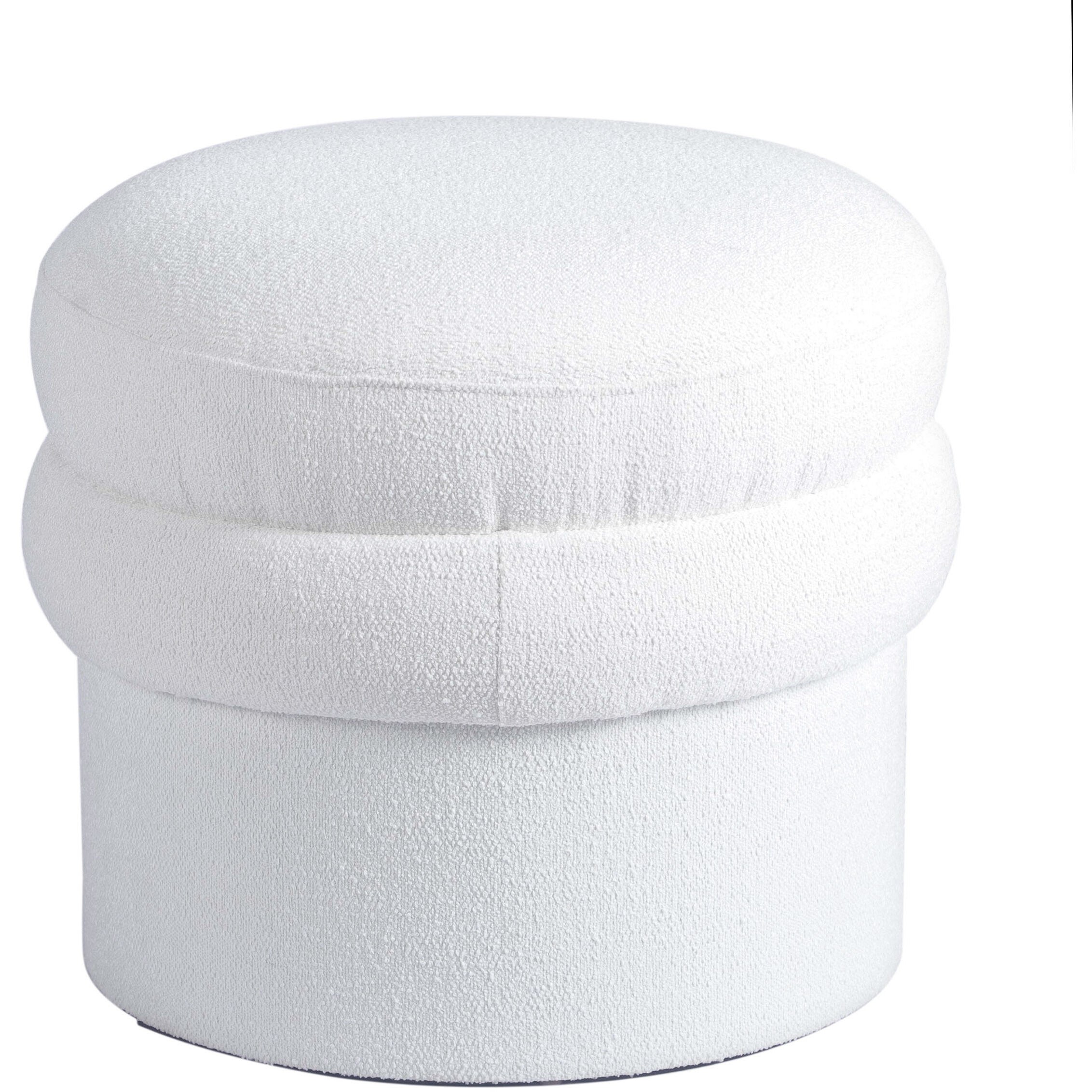 Naveen 17.7 inch Cream Ottoman