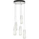 Link 5 Light 13 inch White Mini Pendant Ceiling Light in Clear Bubble