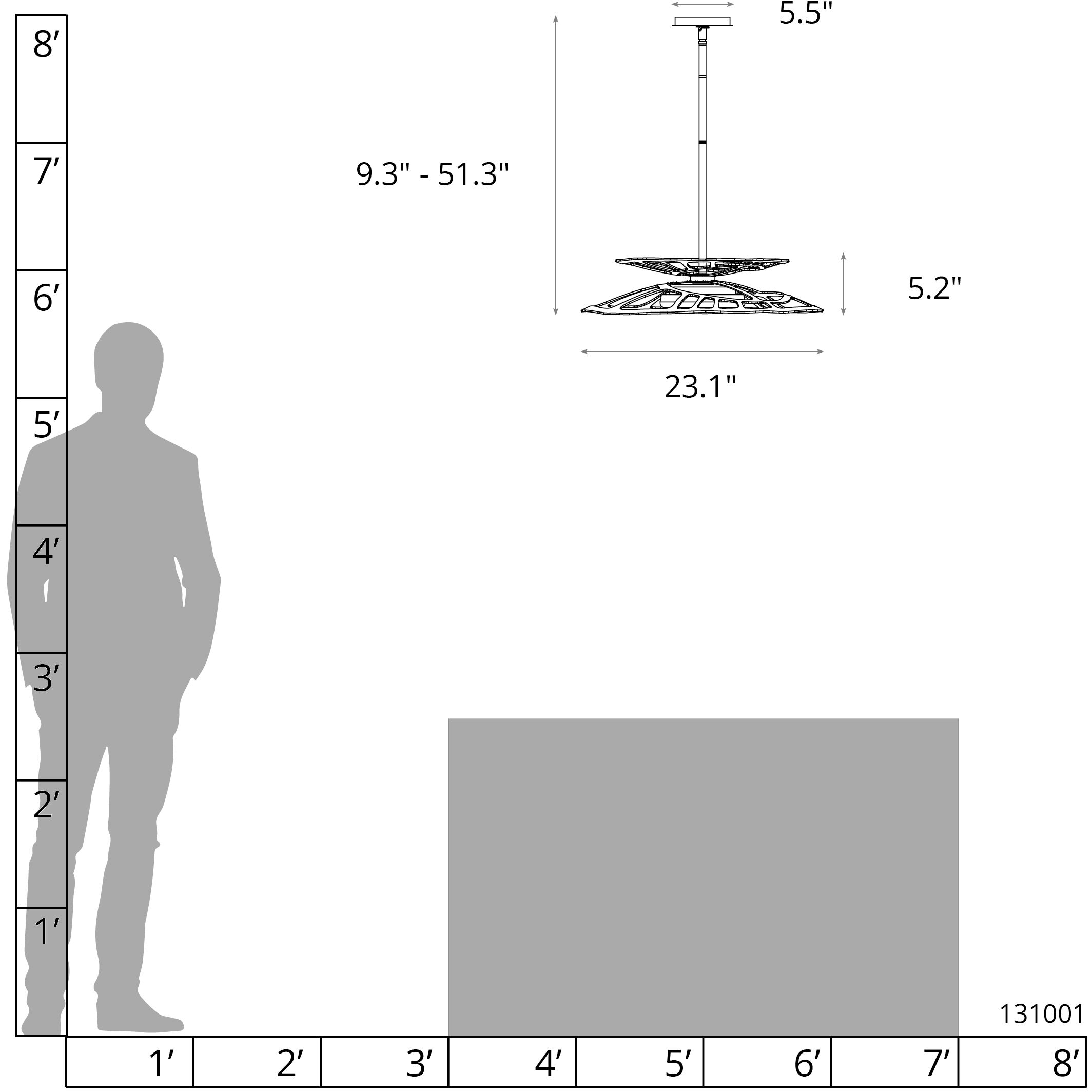 Muse LED 23.1 inch Bronze Pendant Ceiling Light