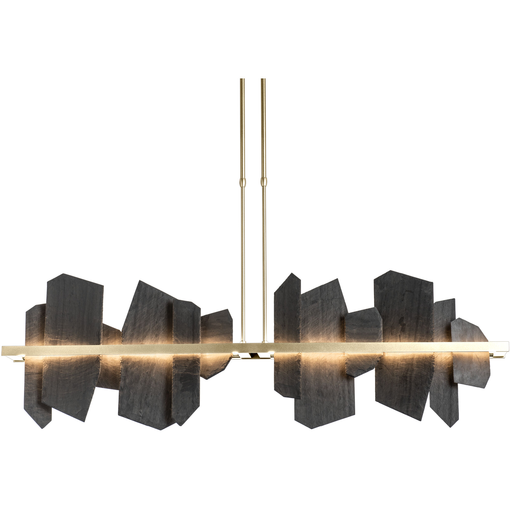 Ardesia Linear Pendant Ceiling Light in Modern Brass