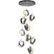 Riza 9 Light 21.1 inch Natural Iron Pendant Ceiling Light, Standard