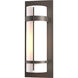 Banded 1 Light 20.8 inch Coastal Dark Smoke Outdoor Sconce, Large