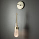 Link 1 Light 5.5 inch Modern Brass Sconce Wall Light in Clear Bubble, Low Voltage