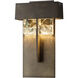 Shard LED 14.1 inch Coastal Dark Smoke Outdoor Sconce, Large