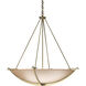 Compass 3 Light 34.2 inch Modern Brass Large Scale Pendant Ceiling Light in Sand, Large Scale