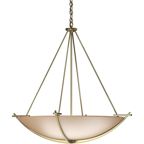 Compass 3 Light 34.2 inch Modern Brass Large Scale Pendant Ceiling Light in Sand, Large Scale