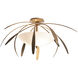 Dahlia 2 Light 32.7 inch Soft Gold Semi-Flush Ceiling Light, Medium