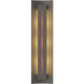 Gallery 3 Light 7.1 inch Natural Iron ADA Sconce Wall Light in Amber