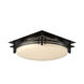 Banded 2 Light 13.6 inch Oil Rubbed Bronze Semi-Flush Ceiling Light
