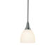 Trumpet 1 Light 5.91 inch Vintage Platinum Mini Pendant Ceiling Light in Opal
