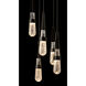 Link 5 Light 13 inch Oil Rubbed Bronze Pendant Ceiling Light in Clear Bubble, Standard