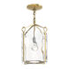 Bow 1 Light 9.8 inch Modern Brass Semi-Flush Ceiling Light in Water