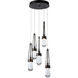 Link 5 Light 13 inch Oil Rubbed Bronze Pendant Ceiling Light, Standard
