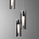 Exos Glass 5 Light 13.5 inch Black Pendant Ceiling Light in Clear, Standard