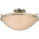 Plain 3 Light 17.2 inch Sterling Semi-Flush Ceiling Light in Sand, Large