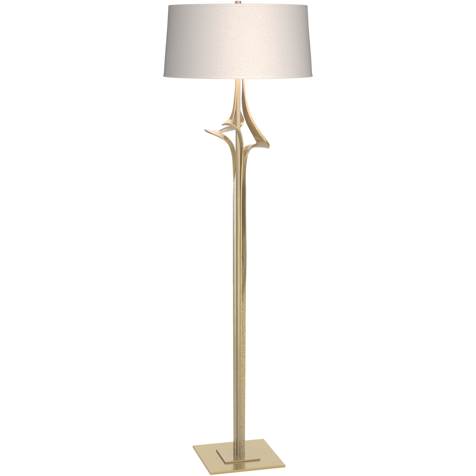 Antasia 58.6 inch 100 watt Modern Brass Floor Lamp Portable Light in Flax