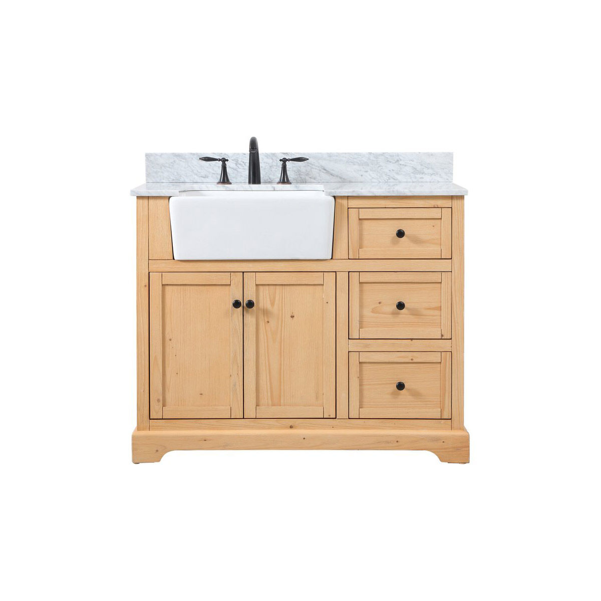 Franklin 42 X 22 X 34.75 inch Natural Wood Bathroom Vanity Cabinet