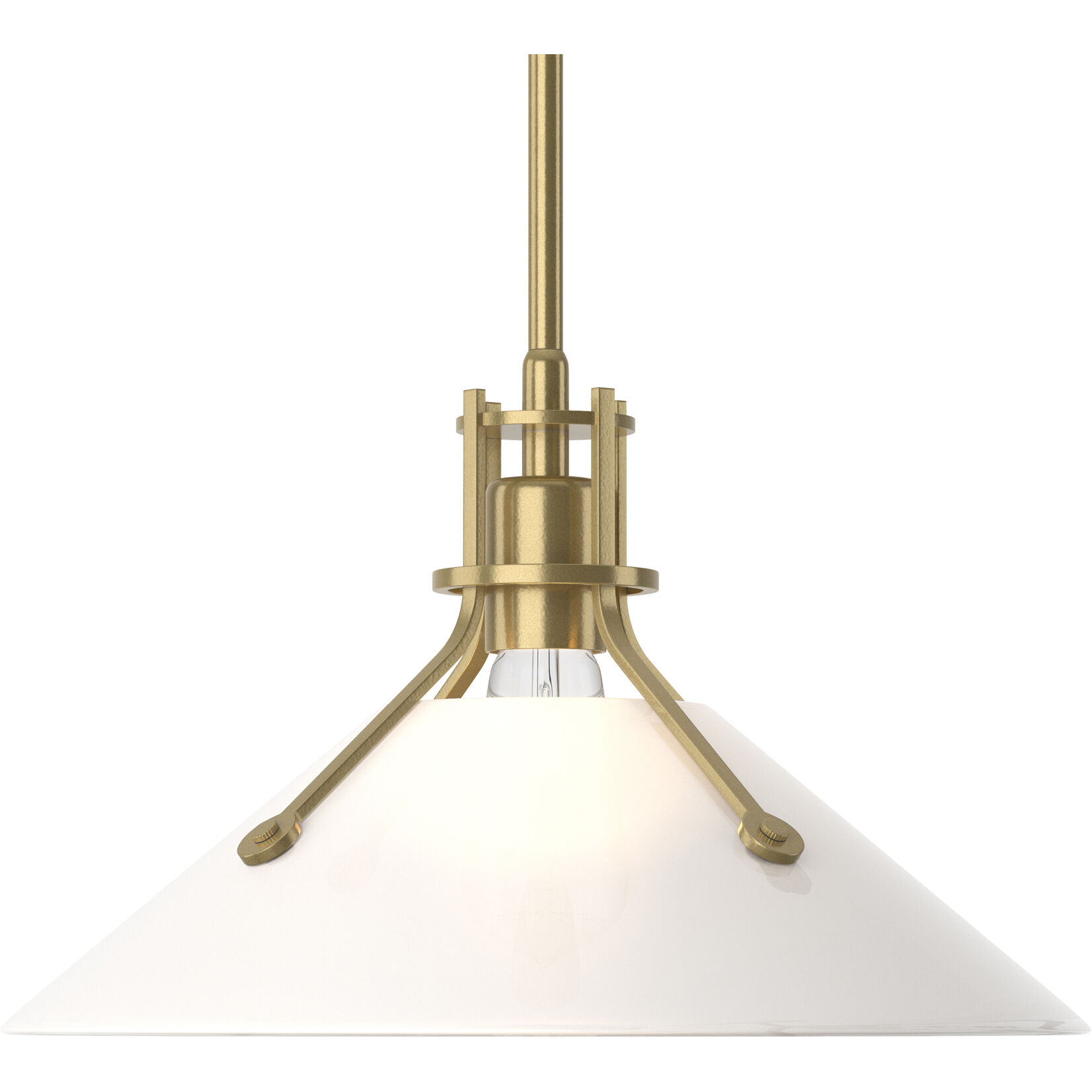 Henry 1 Light 14.4 inch Modern Brass Mini Pendant Ceiling Light in Frosted, Medium