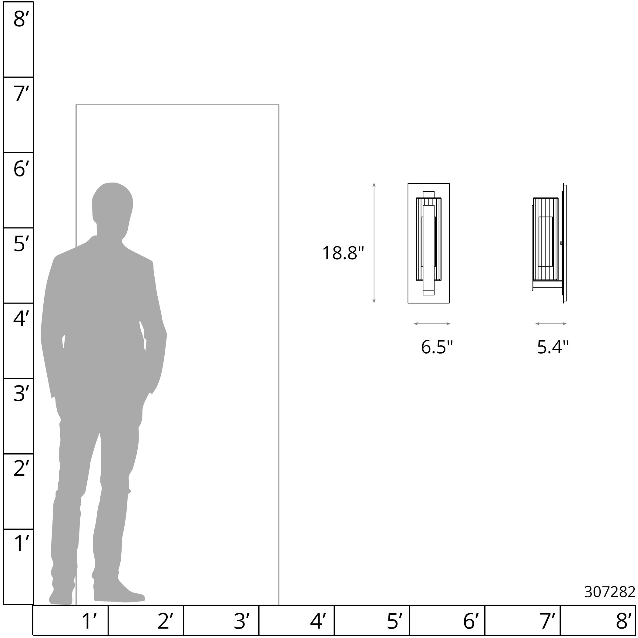 Vertical Bar 1 Light 18.8 inch Coastal Natural Iron Outdoor Sconce, Medium
