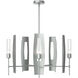Passage 5 Light 30.3 inch Vintage Platinum Circular Pendant Ceiling Light in Clear